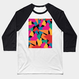 Abstract pattern 80s style geometric Baseball T-Shirt